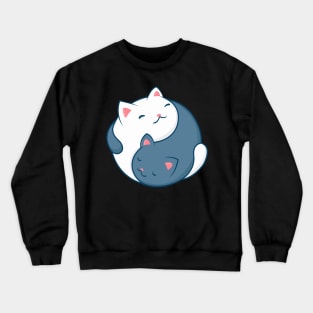 Cat Yin Yang Symbol Cat Lover Gift Crewneck Sweatshirt